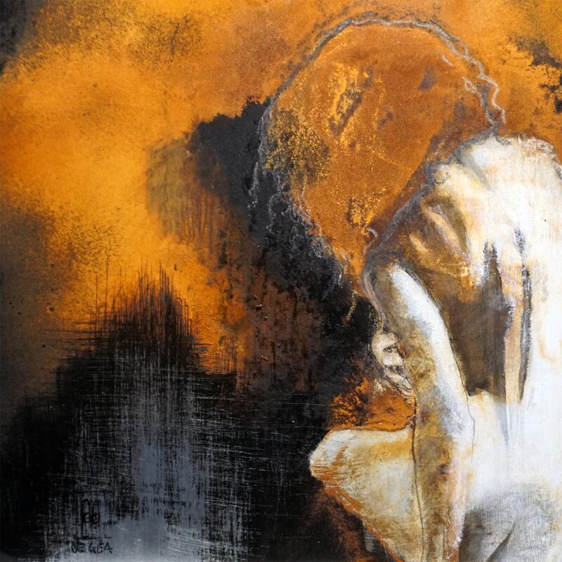 Gemälde Metal and dust von De Géa Olivier  | Gemälde Figurativ Akt Metall