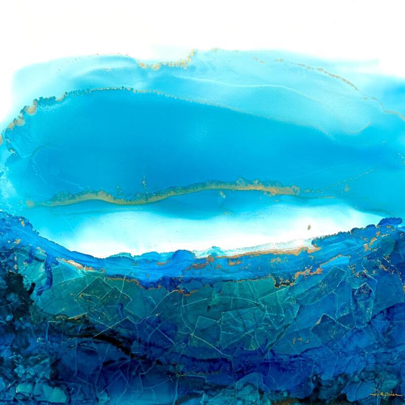 Painting Poésie Marine 2245 by Depaire Silvia | Painting Abstract Landscapes Marine Minimalist Acrylic
