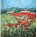 Painting Les coquelicots à Puyvert by Vaudron | Painting Figurative
