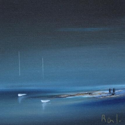 Painting Evasion 79 by Roussel Marie-Ange et Fanny | Painting Figurative Oil Marine, Minimalist