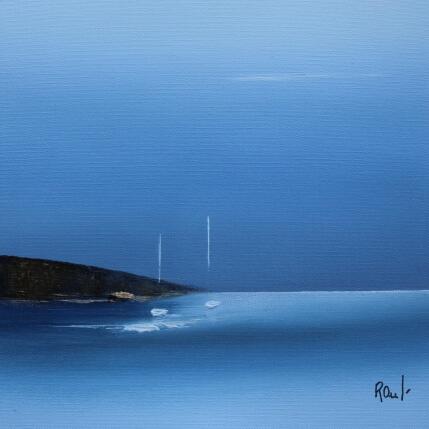 Painting Sérénité 79 by Roussel Marie-Ange et Fanny | Painting Figurative Oil Marine, Minimalist, Pop icons