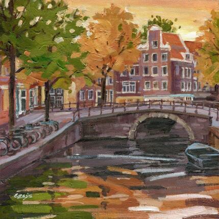 Pintura Automne à Amsterdam por Elisabeth Bazin | Pintura