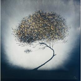 Painting Mistral by Rey Julien | Painting Figurative Gold leaf