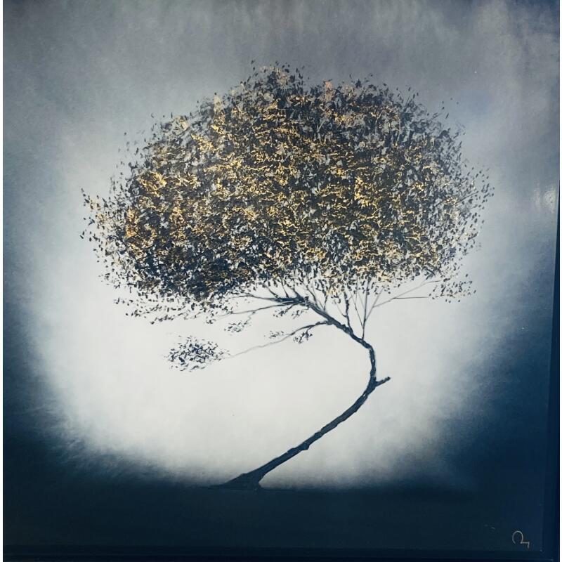 Painting Mistral by Rey Julien | Painting Figurative Gold leaf