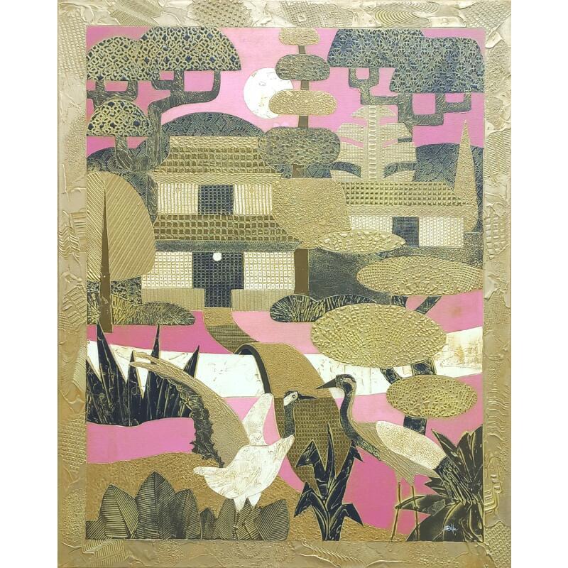 Pintura SA03-80x100-DEVIE por Devie Bernard  | Pintura Figurativo Acrílico Animales