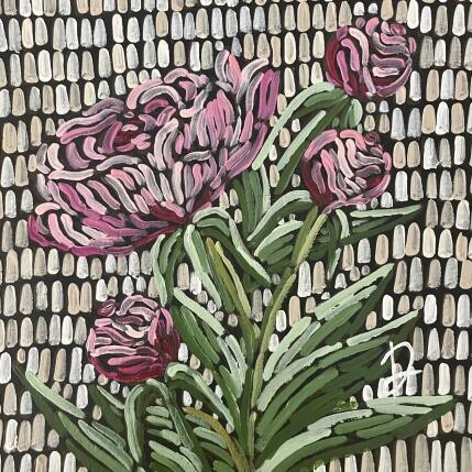 Peinture Pivoines 1 par Dmitrieva Daria | Tableau Impressionnisme Acrylique Nature