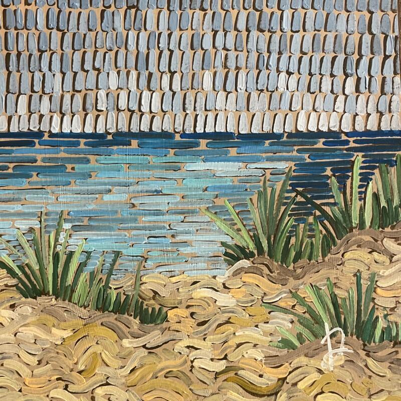 Peinture Dunes 1  par Dmitrieva Daria | Tableau Impressionnisme Nature Acrylique
