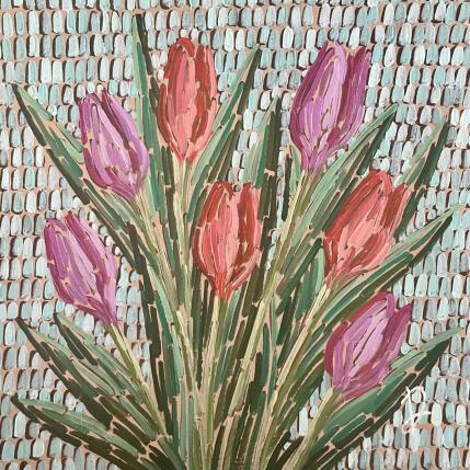 Peinture Tulipes  par Dmitrieva Daria | Tableau Impressionnisme Acrylique Nature