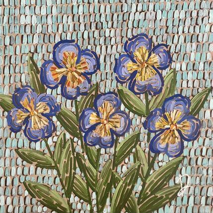 Peinture Pansies par Dmitrieva Daria | Tableau Impressionnisme Acrylique Nature