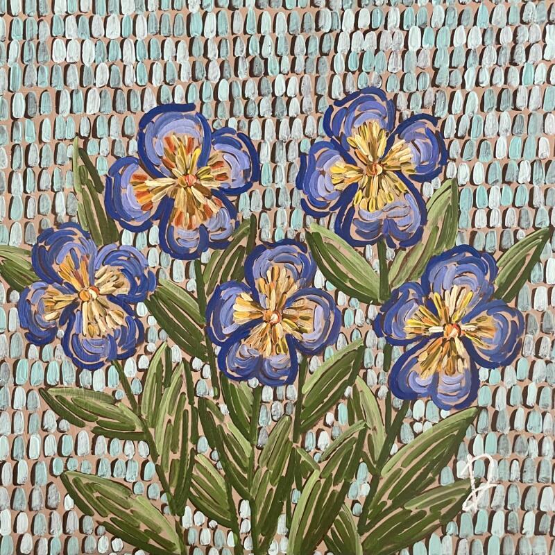 Peinture Pansies par Dmitrieva Daria | Tableau Impressionnisme Nature Acrylique