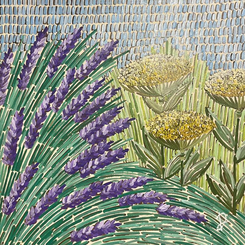Peinture Lavande  par Dmitrieva Daria | Tableau Impressionnisme Nature Acrylique