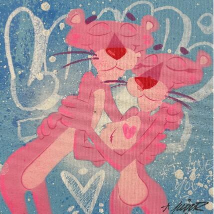 Painting PINK LOVE by Lemoine Mael | Painting Pop-art Acrylic, Graffiti Pop icons