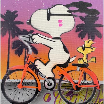Painting SNOOPY BIKE by Lemoine Mael | Painting Pop-art Acrylic, Graffiti Pop icons