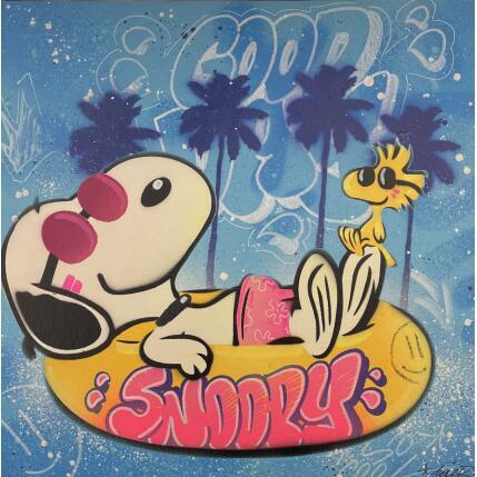 Peinture SNOOPY BOUÉE par Lemoine Mael | Tableau Pop-art Acrylique, Graffiti Icones Pop