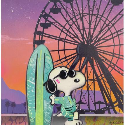 Painting SNOOPY SURF by Lemoine Mael | Painting Pop-art Acrylic, Graffiti Pop icons