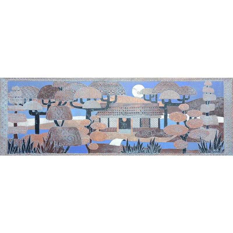 Gemälde Pleine lune von Devie Bernard | Gemälde Figurativ Acryl