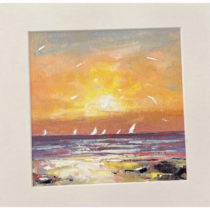 Painting Crepuscule by Hébert Franck | Painting Figurative Oil Landscapes, Marine