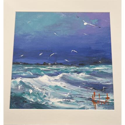 Gemälde Les mouettes von Hébert Franck | Gemälde Figurativ Öl Landschaften, Marine