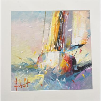 Gemälde Face au vent von Hébert Franck | Gemälde Figurativ Öl Landschaften, Marine