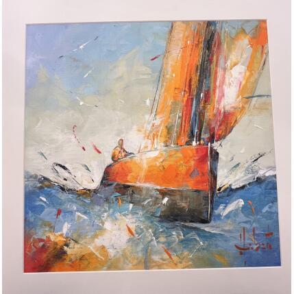 Gemälde Face aux éléments von Hébert Franck | Gemälde Figurativ Öl Landschaften, Marine