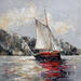 Painting La côte by Hébert Franck | Painting Figurative Landscapes Marine Oil