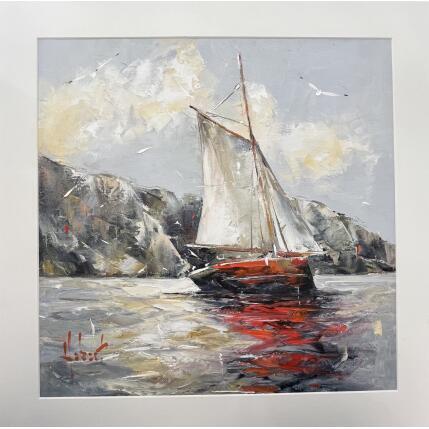 Gemälde La côte von Hébert Franck | Gemälde Figurativ Öl Landschaften, Marine