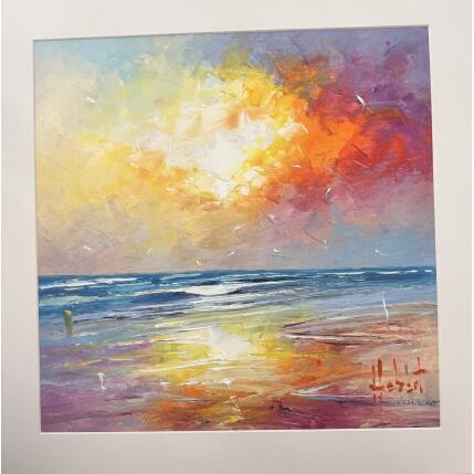 Gemälde Bord de plage von Hébert Franck | Gemälde Figurativ Öl Landschaften, Marine