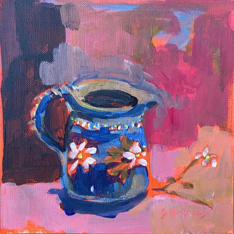 Painting pichet alsacien by Morales Géraldine | Painting Figurative Still-life Acrylic