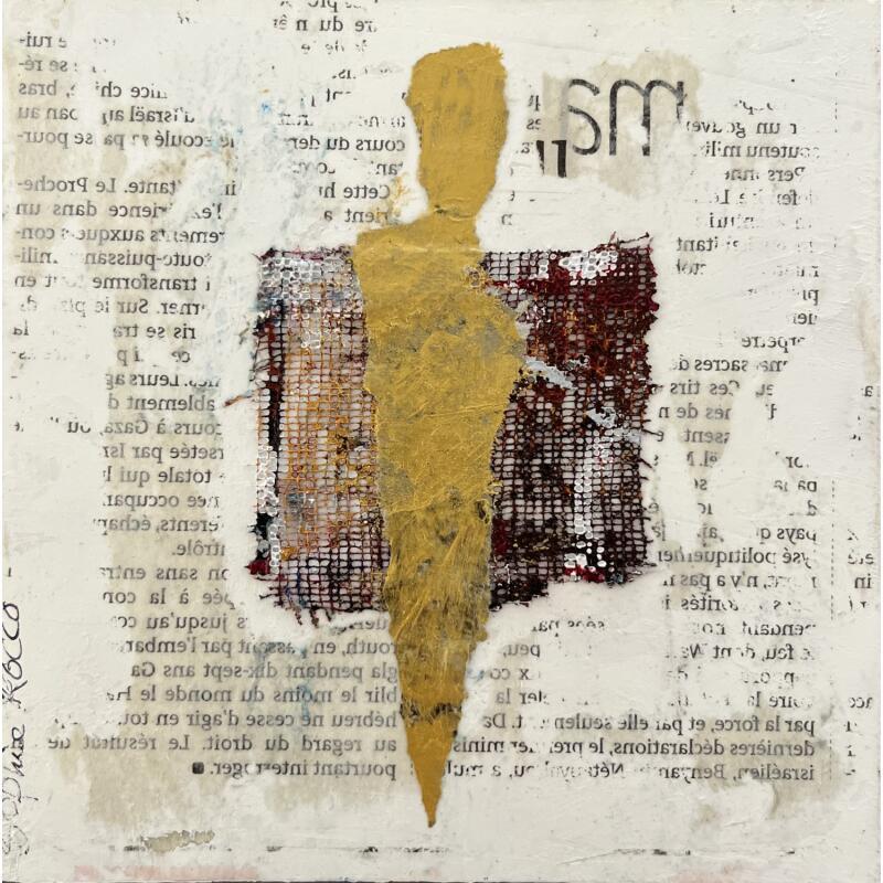 Painting Son moi by Rocco Sophie | Painting Raw art Acrylic Gluing Sand