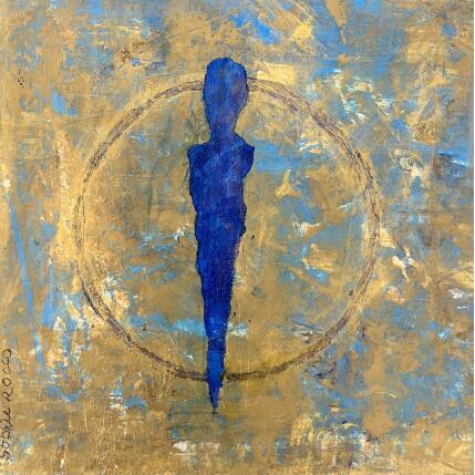 Peinture Au centre de la Terre par Rocco Sophie | Tableau Art Singulier Acrylique, Collage, Sable