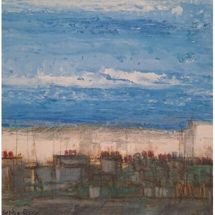 Painting Montmartre by Rocco Sophie | Painting Raw art Acrylic, Gluing, Sand Pop icons