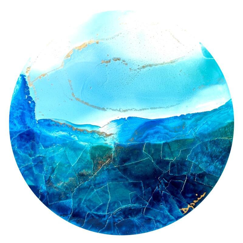 Pintura Poésie marine 2577 por Depaire Silvia | Pintura Abstracto Marine Minimalista Acrílico