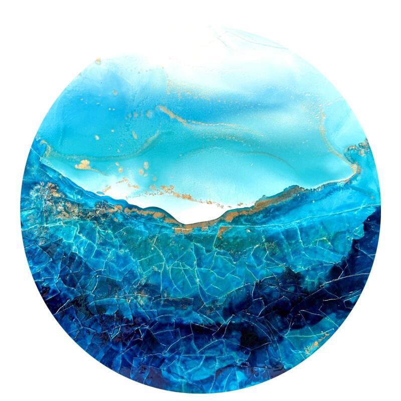 Pintura Poésie marine 2612 por Depaire Silvia | Pintura Abstracto Paisajes Marine Minimalista Acrílico