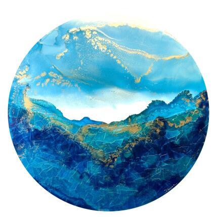 Peinture Poésie marine 2664 par Depaire Silvia | Tableau Abstrait Acrylique Marine, Minimaliste, Paysages