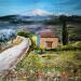 Peinture Le cabanon du Mont Ventoux. par Rey Ewa | Tableau Figuratif Paysages Acrylique