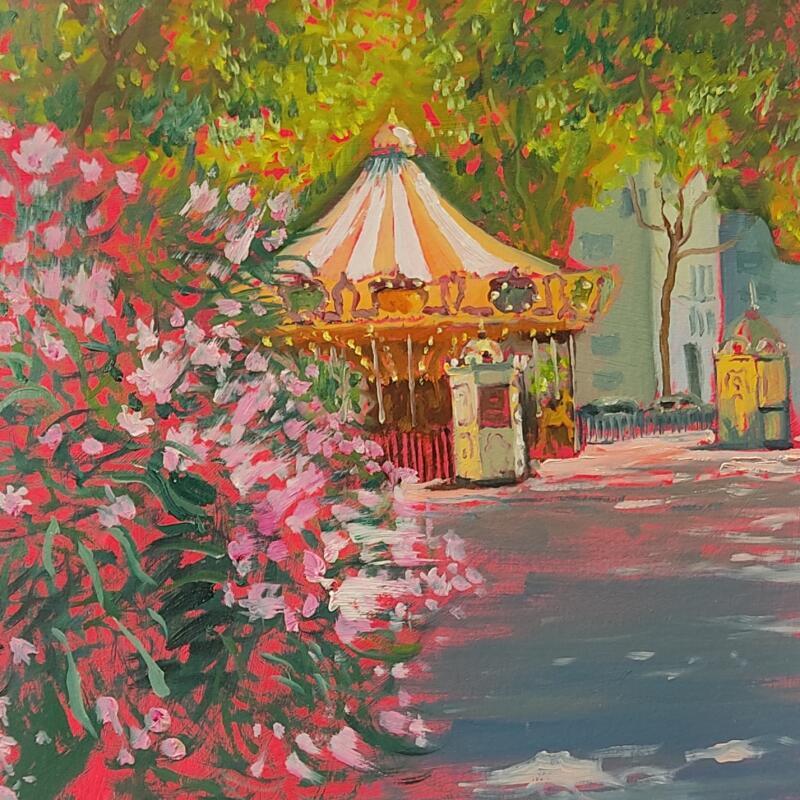Painting Manège à l'entrée du Parc de la Tête d'Or by Sirope Rémy | Painting