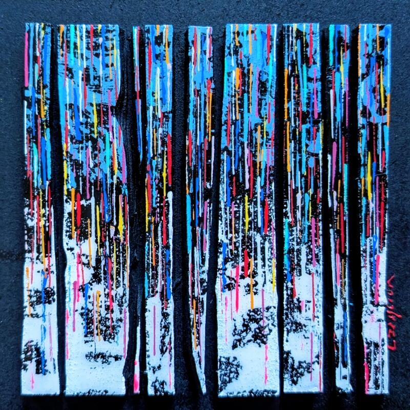 Painting Bc9 street blanc gris multi by Langeron Luc | Painting Subject matter Wood Acrylic Resin