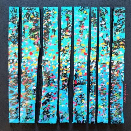 Peinture Bc8 prairie multicolor par Langeron Luc | Tableau Matiérisme Acrylique, Bois, Résine