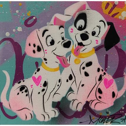 Painting Dalmatiens by Lemoine Mael | Painting Pop-art Acrylic, Graffiti Pop icons