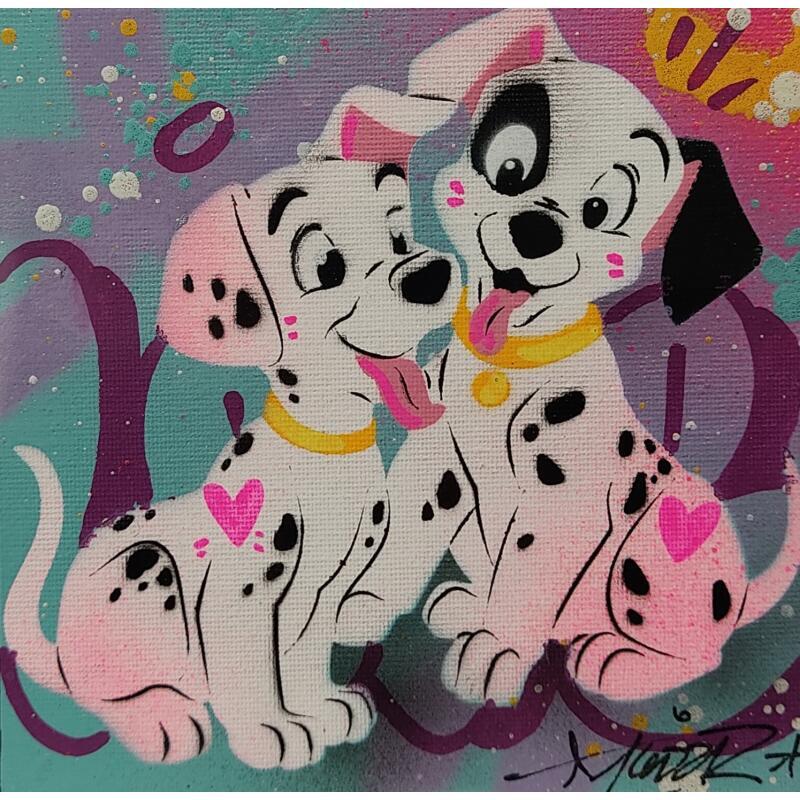 Painting Dalmatiens by Lemoine Mael | Painting Pop-art Pop icons Graffiti Acrylic