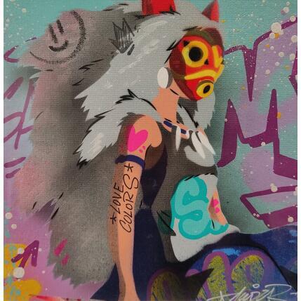 Painting Mononoke by Lemoine Mael | Painting Pop-art Acrylic, Graffiti Pop icons