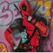 Painting Deadpool by Lemoine Mael | Painting Pop-art Pop icons Graffiti Acrylic
