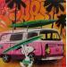 Peinture Snoopy car Surf par Lemoine Mael | Tableau Pop-art Icones Pop Graffiti Acrylique