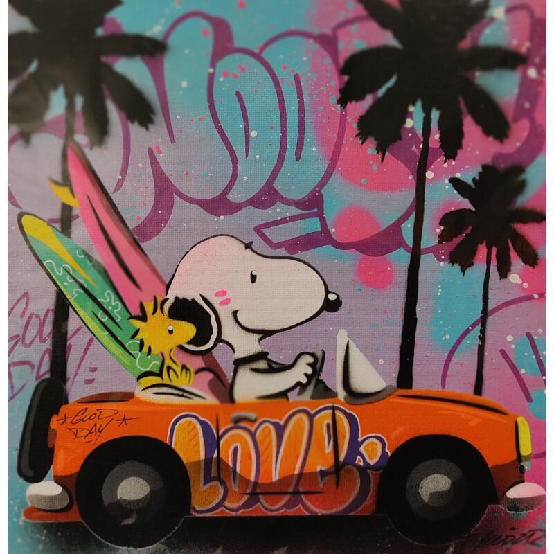 Painting Surf pop by Lemoine Mael | Painting Pop-art Pop icons Graffiti Acrylic