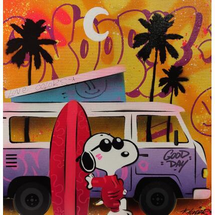 Painting Clair de Lune by Lemoine Mael | Painting Pop-art Acrylic, Graffiti Pop icons