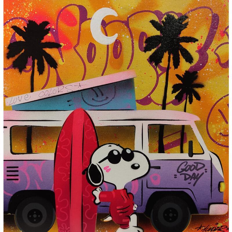 Painting Clair de Lune by Lemoine Mael | Painting Pop-art Pop icons Graffiti Acrylic