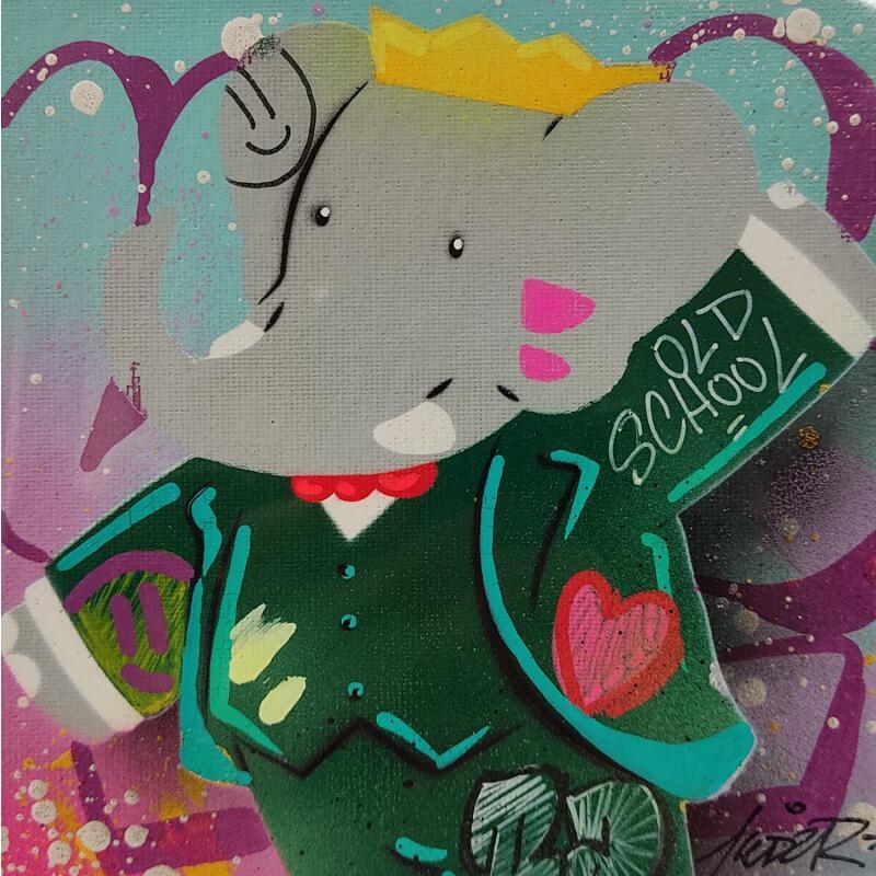 Painting Babar by Lemoine Mael | Painting Pop-art Pop icons Graffiti Acrylic