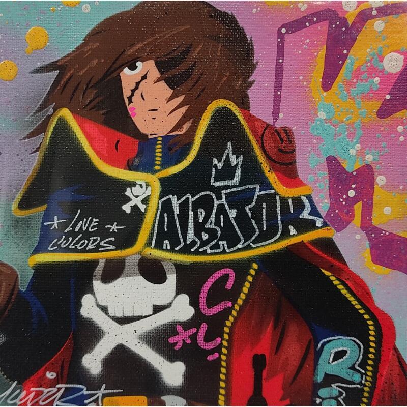 Gemälde Albator von Lemoine Mael | Gemälde Pop-Art Pop-Ikonen Graffiti Acryl