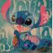 Painting Stitch Relax by Lemoine Mael | Painting Pop-art Pop icons Graffiti Acrylic