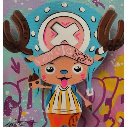Gemälde Tony Chopper von Lemoine Mael | Gemälde Pop-Art Acryl, Graffiti Pop-Ikonen
